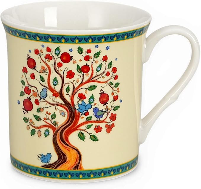 STP GOODS Porcelain Mug 13.5 fl. oz. - Set of 2 in Gift Box Coffee Cup, Gift for Women and Men (Tree of Life)