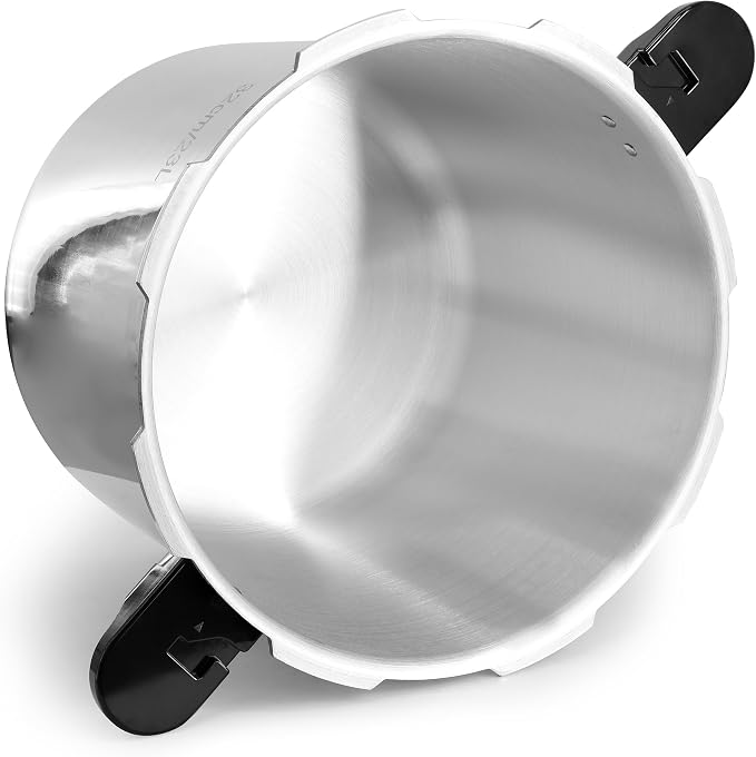 MegaChef 24 Quart Large Capacity Aluminum Stovetop Pressure Cooker for Induction and Gas Stove-Tops