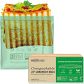 BEIDOU-PAC Compostable Sandwich Food Storage Freezer Bags, 240 Count | 2 Mil | 6.5 IN x 5.8 IN, Freshness Easy Open Biodegradable Eco-Friendly Reclosable Compost Zip Bags