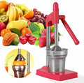 Cast Iron Juicer Hand Press, Manual Juicer Stainless Steel Lemon Squeezer Home Decor, Heavy Duty Countertop Lime Citrus Crush Machine for Fresh Lemonade Orange Juice, Easy to Clean