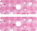 Kitchen Sink Splash Guard 2 PCS 14.7 Inch Sink Faucet Mat Splash Guard for Bathroom Countertop Water Absorbent Foldable Cuttable Soft Washable Plaid Checkered Pink White Hearts Dots