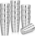 Stainless Steel Double Wall Cups, 16 oz Insulated Tumbler, 12 Pack Unbreakable Stackable Water Tumblers Insulated Metal Cup Premium Drinking Glasses for Travel Camping Home Outdoor