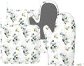 Sage Green Eucalyptus Oven Mitts and Pot Holders Sets Silicone Watercolor Plant Leaves Floral Kitchen Oven Mitts Hot Pads Heat Resistant Potholders Kitchen Mitts Set for Baking BBQ Cooking