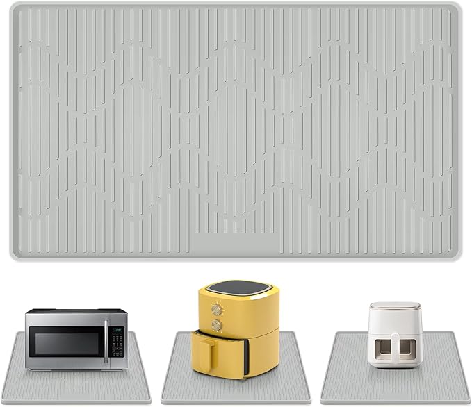 28" x 22" Heat Resistant Mat for Countertop Lanstics Silicone Baking Mat Non-Slip Air Fryer Mats Multipurpose Countertop Protector Microwave Mats Fire Resistant Mat Place Mat for Kitchen Counter