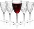 WDF 36PCS Clear Plastic Wine Glasses - 8 OZ Stemmed Clear Plastic Cups - Disposable Wine Glasses for Wedding/Birthday/Parties/Poolside/Outdoors/Toasts