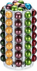 FlagShip Vertuo Pod Holder Coffee Pod Stand for Nespresso Pod Storage with Elegant White (100+ Pods Capacity)