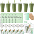 Nuogo 6 Sets New Parent Shower Prizes for Player Winners Adult, Wedding Bridal Shower Gift, Plastic Tumbler Notebook Scented Candle Ballpoint Pen Bag (Green Color,Classic Style)