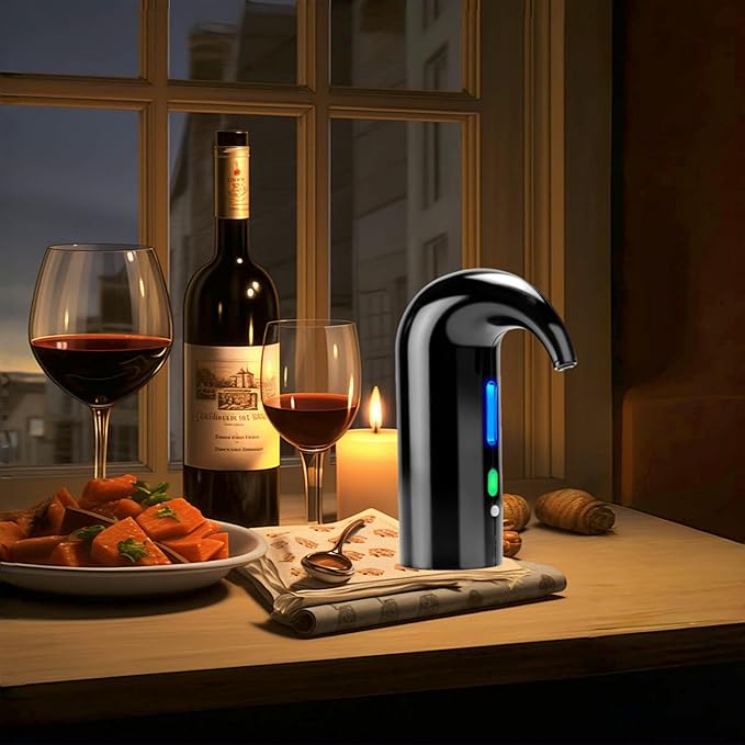 Yomety Electric Wine Aerator, Electric Wine Decanter Wine Dispenser Wine Pourer, Wine Accessories Sprout Pourer and Wine Gifts for Wine Lovers