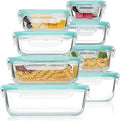 Vacuum Preservation Box 8 Pack Glass Food Storage Containers with Airtight Lids, Glass Meal Prep Containers, Bento Boxes for Lunch, for Microwave Crisper(Green)