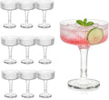 Ronasip 7oz Plastic Champagne Flutes - Clear Acrylic Champagne Glasses for Champagne Tower, Unbreakable Reusable Coupe Glasses for Wedding, Bridal Shower, Toasting & Party (10, Clear)