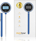 CHEFSTEMP Instant Read Meat Thermometer, 1-Second Meat Thermometer, Digital Meat Thermometer for Grilling, Food, BBQ, Kitchen Cooking, Oil Deep Frying & Candy (Nobility Blue Pocket Pro)