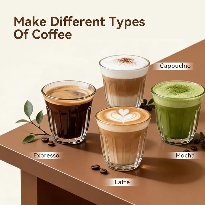 Mini Espresso Capsule Machine-One Cup Coffee Machine Single Serve Coffee Maker,Perfect for Small Space,20.29oz Removable Tank,Black