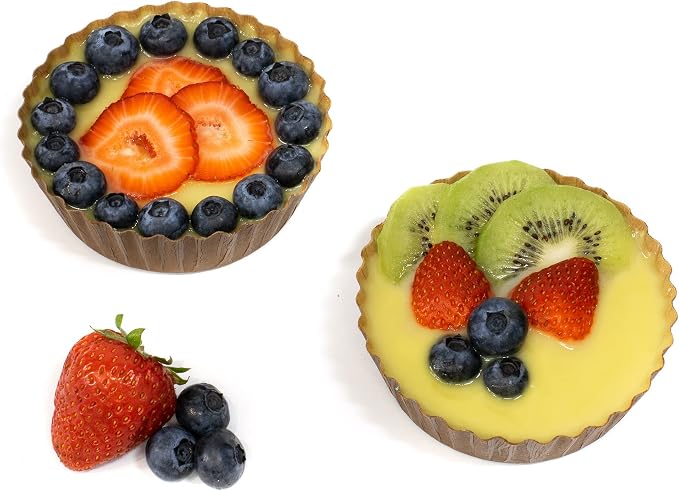 Ridged Paper Coated Baking Cup - Sturdy for Baking and Serving (150)