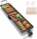 39.5-Inch Electric Griddle & Teppanyaki Grill, 1400W Large Non-Stick Surface, Intelligent Temperature Control, Easy to Clean. Indoor/Outdoor Use for Pancakes, BBQ, Camping & Gatherings
