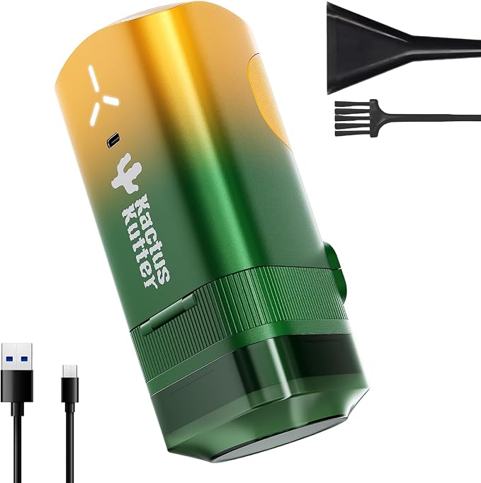 KactusKutter K2 Pro Electric Kitchen Grinder Automatic 3g Portable Spice Mill, Battery Powered Rechargeable Grinder For Kitchen Grinding up to 3 Grams - Gradient Green