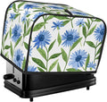 Cornflower White Flowers Toaster Cover 2 Slice, Cute Rural Bread Machine Cover, Washable Dust-Proof Cover for Kitchen Small Appliance Cover,with Top Handle