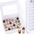 10 Pack Dessert Shooter Box with Window, Holds 24 Count 3 oz Square or Round Cups, Disposable Dessert Carrier for Party & Catering, 12.8 x 8.8 x 5.5 Inch