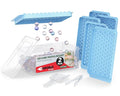 Emporio Kitchen Round Ice Cube Tray Set Pack of 2, BPA-Free Stackable Trays with Lid & Tongs, 104 Ice Balls Per Tray for Whiskey, Drinks, and Cocktails, Quick Release Round Ice Cube Mold, Blue