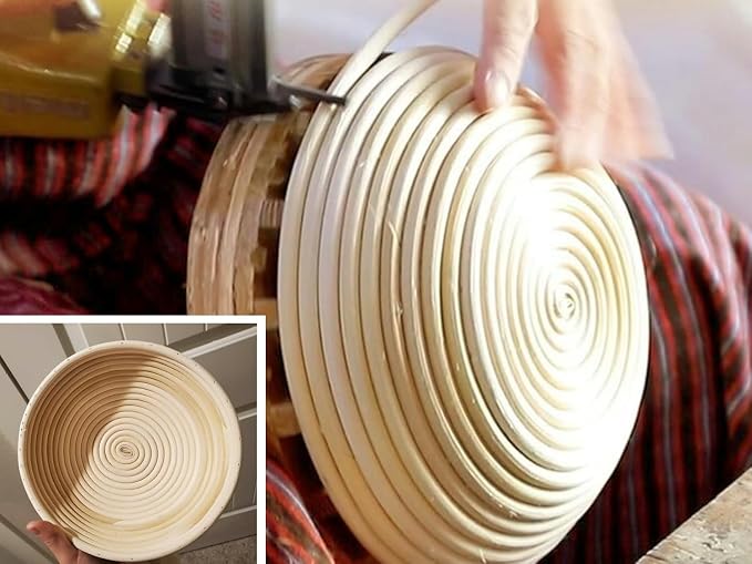 Proofing Baskets for Sourdough Bread Baking, 2 Pack Banneton Bread Proofing Basket 9 inch Round Proofing Bowls for Sourdough Bread with Liner Making Baking Fermentation Tools Supplies