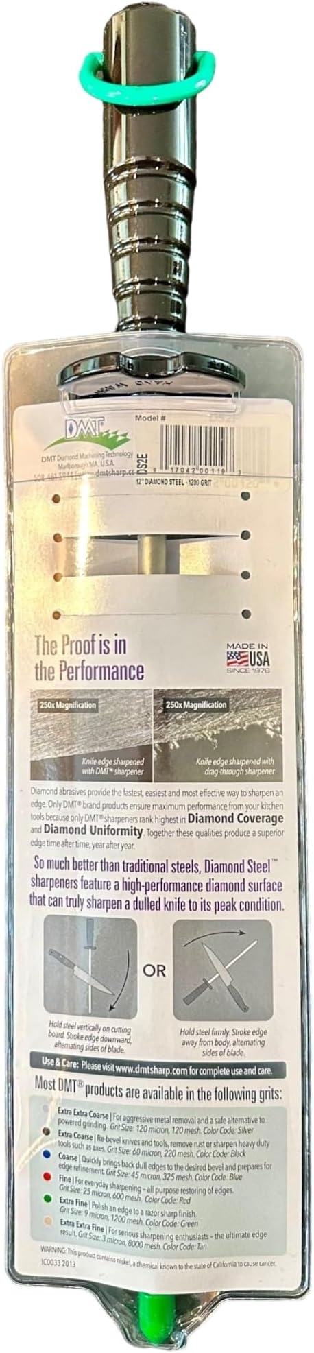 Diamond Machining Technology (DMT) 12-in. Diamond Steel, Extra Fine Grit Sharpener (DS2E)