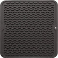 MicoYang Silicone Dish Drying Mat for Multiple Usage,Easy clean,Eco-friendly,Heat-resistant Silicone Mat for Kitchen Counter or Sink,Refrigerator or Drawer liner Coffee M 12 inches x 12 inches