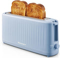 Elite Gourmet ECT2517OX SLIMTOAST™ 2-Slice Long Slot Toaster, Cool-Touch Body, 6 Browning Shades, Extra-Wide 1.5" Slot for Artisan Bread, Bagels, Waffles & English Muffins, Ocean Blue