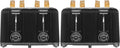 Proctor Silex 4 Slice Toaster with Extra Wide Slots for Bagels, Cool-Touch Walls, Shade Selector With 7 Browning Levels, Toast Boost, Auto Shut-off and Cancel Button, Black (24215PS) (Pack of 2)