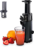Dash Deluxe Compact Cold Press Juicer - Slow Masticating Juicer Machine for Fruits and Vegetables with Frozen Attachment - Easy to Clean Juice Press for Home Countertops - Black