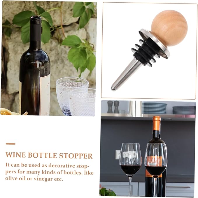 PRETYZOOM 8pcs Stainless Steel Wine Bottle Stopper Vacuum Sealed Stoppers for Wine and Oil Bottles and Reusable and Entertaining