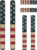 6 Pieces Refrigerator Door Handle Covers, Appliance Gloves Non-Slip for Ovens Dishwashers Keep Kitchen Appliance Clean for Indoor Home Decoration, American Flag Retro