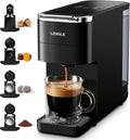 KIDISLE 20 Bar Espresso Machine, Compatible with Nespresso Original & Dolce Gusto Capsules, Ground Coffee & ESE Pods, 47.3oz Tank, One-Touch Boil, Smart Controls, Drip Tray & Storage
