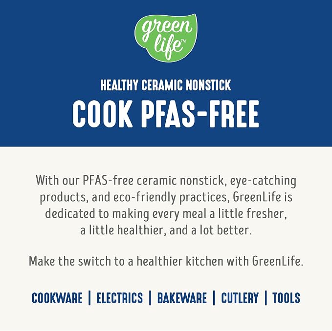 GreenLife Digital Rice Cooker, 2-Cups Uncooked/4-Cups Cooked, Removable Nonstick Ceramic PFAS-Free Pot, One-Touch Presets, Oats, Quinoa, Brown Rice, Auto Keep Warm, Fuzzy Logic Tech, 1.5QT, Navy Blue