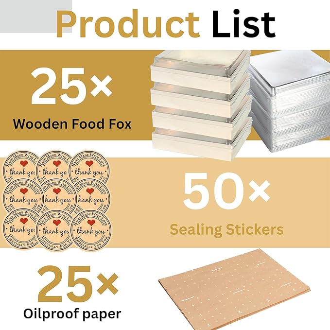 Disposable Wooden Bento Food Containers, Rectangular Takeout Bento Boxes with Lids, 25pcs Oil-Proof & SpillProof Popular To Go Containers for Parties [9.4"x6.9"x2.3"]