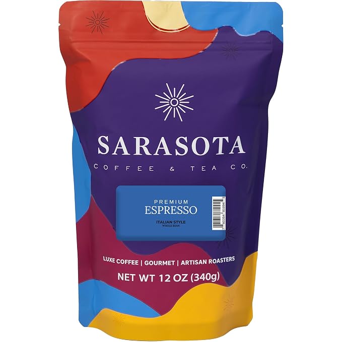 Espresso Whole Bean Coffee | Dark Roast Coffee Beans | Bold Strong Beans for Espresso Machines | Specialty Grade | 12 oz