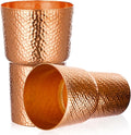 Willinglong 2 Pcs 100% Pure Copper Cup Tumblers 24 oz Handcrafted Hammered Copper Cups, Ayurvedic Health Benefits Drinking Vessel for Family Health Water, Cocktails, Iced Tea Glasses(Novel)