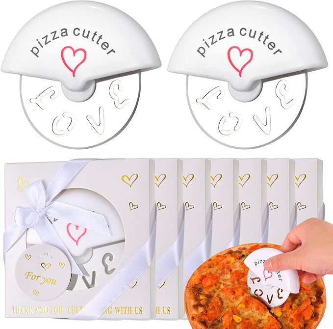 12 slice Pizza Cutter suitable for wedding gifts love used for baby showers and wedding gifts, bridal shower party gifts, souvenirs or decorations