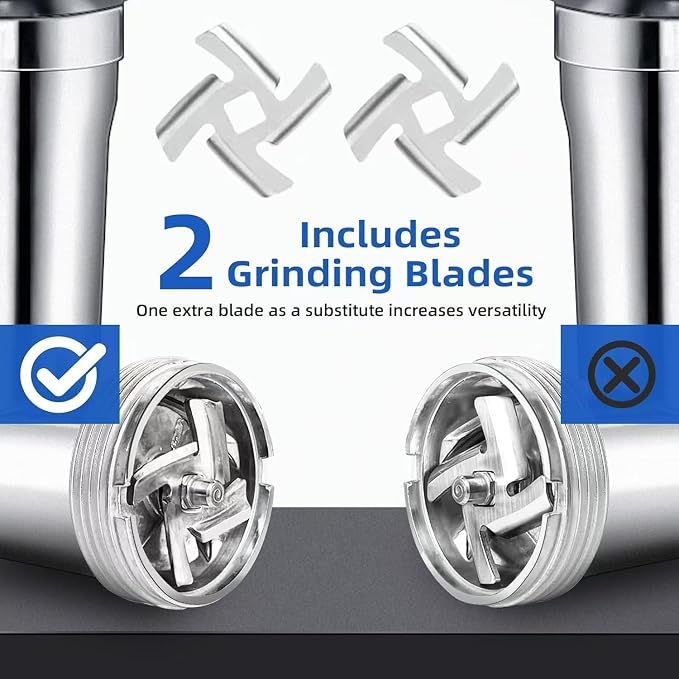 Electric Meat Grinder,3000 Max 304 Stainless Steel Meat Mincer Accessories with 2 Blades,3 Grinding Plates,3 Sausage Stuffer Tubes & Kubbe Kit for Home & Kitchen Use