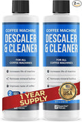 Essential Values Universal Descaling Solution, Made in the USA for Delonghi, Keurig, Breville,Nespresso (4 Uses) Coffee Machine Descaler Cleaner for all Automatic Coffee Makers & Espresso Machines