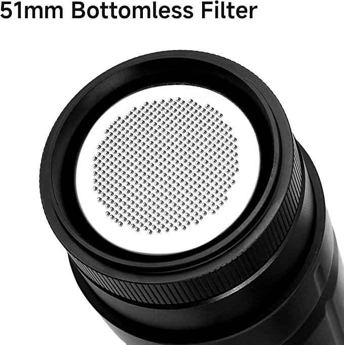 HIBREW H4C Ultra - Portable Electric Espresso Maker, 51mm Bottomless Professional Coffee Maker, USB-C Rechargeable for Ground Coffee,Compact for Camping and Travel,with Foldable Holder & Carrying Case