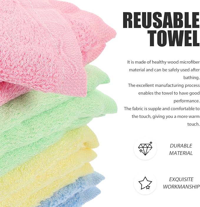 12pcs Microfiber Kitchen Dish Towels Multipurpose Cleaning Cloths Bulk Absorbent Duster Towels for Household and Bathroom Use