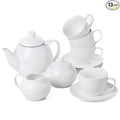 BTaT Royal Tea Set - 4 Porcelain Tea Cups (8oz), Pot (32oz), Creamer & Sugar Set