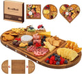 Acacia Wood Charcuterie Board Set - Cheese Board Set with Magnetic - House Warming Gifts New Home, Wedding Gift for Couple, Bridal Shower Gift, Gifts for Mom & Women, Perfect for Party