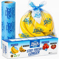 Freshpack 247 Produce Storage Bags Roll 10 x 14 Inches 1 Gallon Tear Off Reusable Food Storage Bags For Fruits Vegetables Meal Prep Lunch Pantry Use