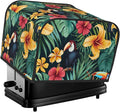 Tropical Jungle Birds Covers for 4 Slice Toasters,Cute Country Bread Machine Cover with Handle,Washable Stain Resistant Kitchen Small Appliance Cover Dining Decor