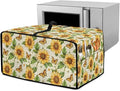 Countertop Convection Oven Cover Dust-Proof Toaster Oven Cover with Accessories Pockets, Countertop Convection Oven Protector, M, Sunflower Butterfly Retro Letter Print
