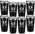 Skylety 8 Pack 20 oz Groomsmen Gifts Groom Cups Groomsmen Tumblers with Lid Stainless Steel Groomsmen Cups for Bachelor Party Wedding Proposal Travel Gift
