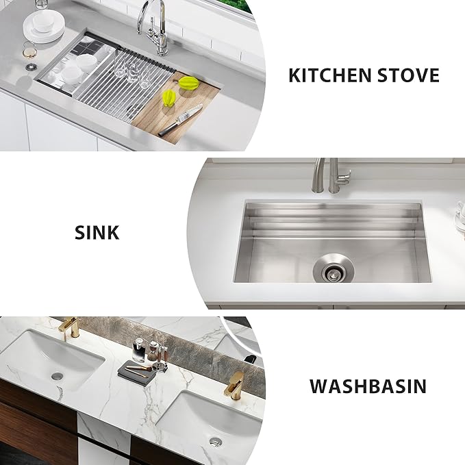 20Inch Silicone Sink Splash Guard with Strong Suction Cups, Flexible Kitchen Sink Splash Guard for Front/Back of Sink, Easy to Clean Splash Guard for Kitchen & Bathroom (Yellow, 20.5''x2.8'')
