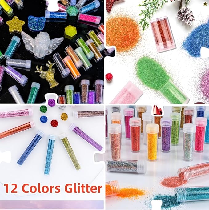 HXH Cup Turner for Crafts Tumbler,Tumbler Cup Spinner,Glitter Powder,Epoxy Resin kit for Tumblers for Beginners with Foam