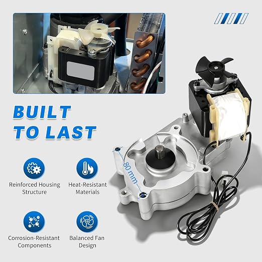 Ice Maker Gear Box Assembly Compatible with GE Profile Opal Ultra, Opal 2.0 Ultra & XL, with AC Motor & Condenser Fan