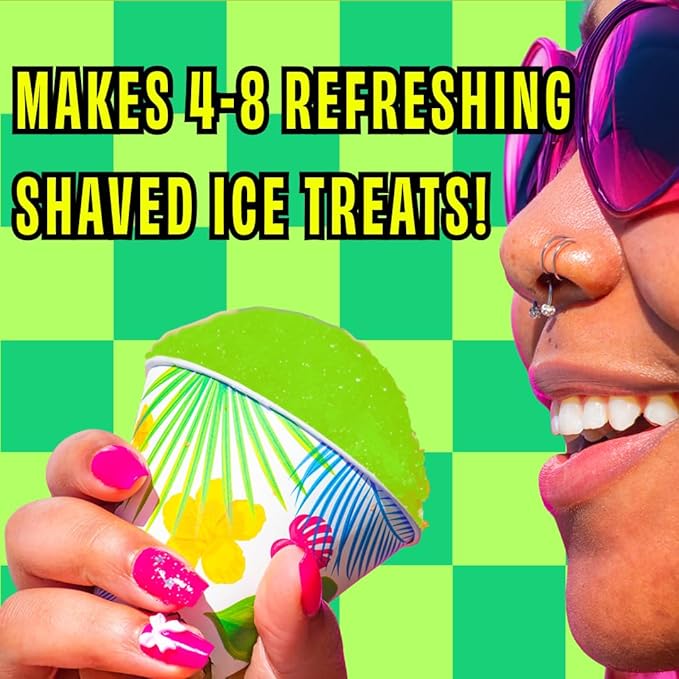 Hawaiian Shaved Ice Lemon-Lime Syrup - Nut Soy Dairy Free - Flavor Fluffy & Crunchy Snow Cones - Shelf Stable - Makes 8 Servings - 16 ounces